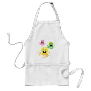 Colourful funny octopi standard apron