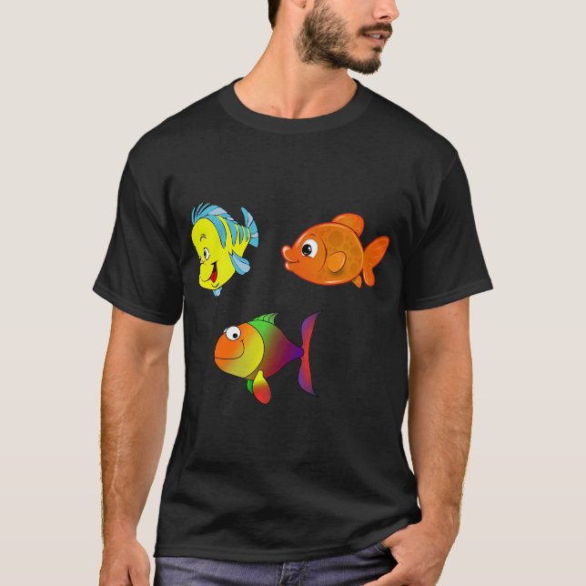 Colourful funny pack of fish T-Shirt (Front)