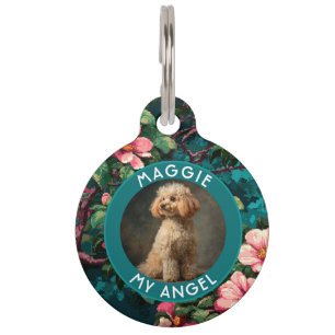 Colourful Fur Mum Gift Gerdenias Floral Pet Tag