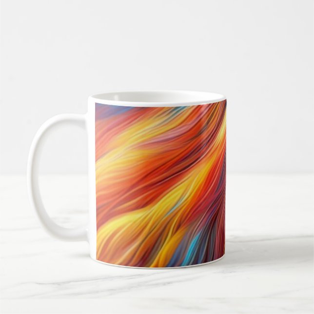 Colourful Fur Texture Background-68454 Coffee Mug (Left)