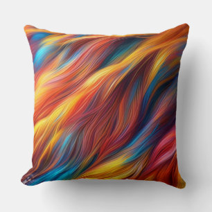 Colourful Fur Texture Background-68454 Cushion
