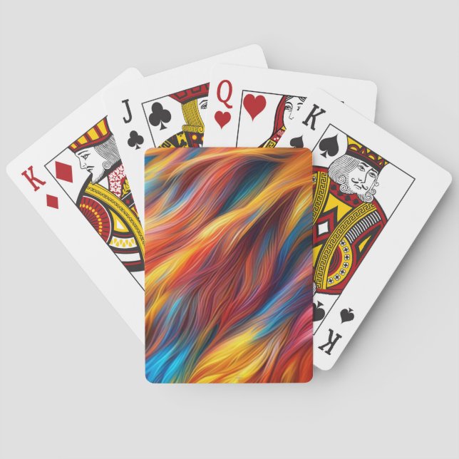 Colourful Fur Texture Background-68454 Playing Cards (Back)
