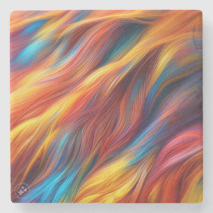 Colourful Fur Texture Background-68454 Stone Coaster