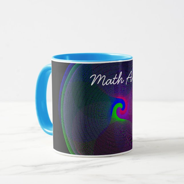 Colourful Fused Geometric Math Art Coffee Mug (Front Left)