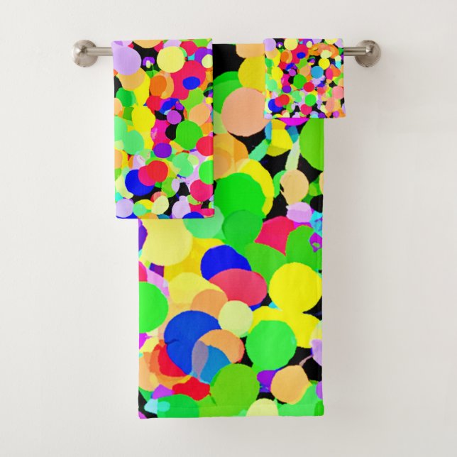 Colourful Fusion Pattern Design Bath Towel Set (Insitu)