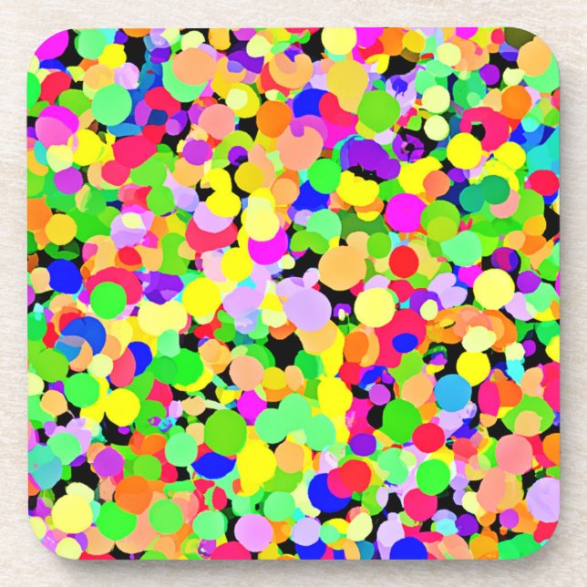 Colourful Fusion Pattern Design Coaster (Front)