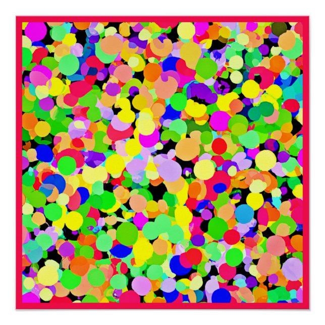 Colourful Fusion Pattern Design Poster (Front)