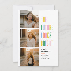 Colourful Future Looks Bright Grad Announcement