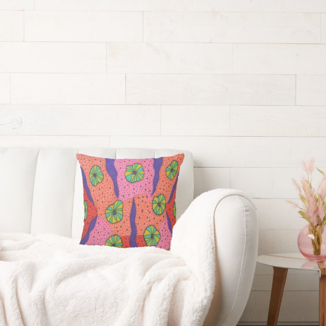 Colourful Futuristic Art Cushion (Couch)