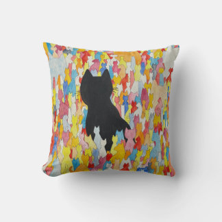 Colourful Galaxy Cats Pillow