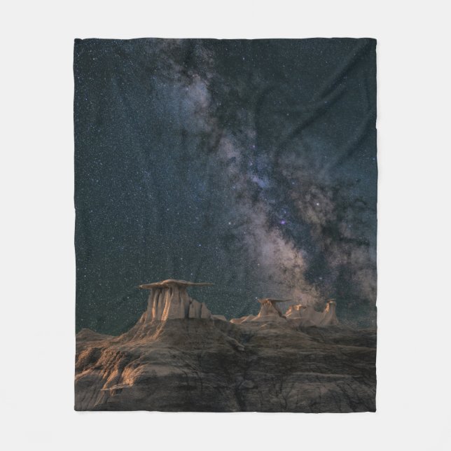 Colourful Galaxy Fleece Blanket (Front)