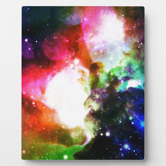 Colourful Galaxy Nebula Plaque (Front)
