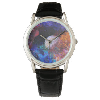 Colourful Galaxy Outer Space Painting Cool Men's  Watch