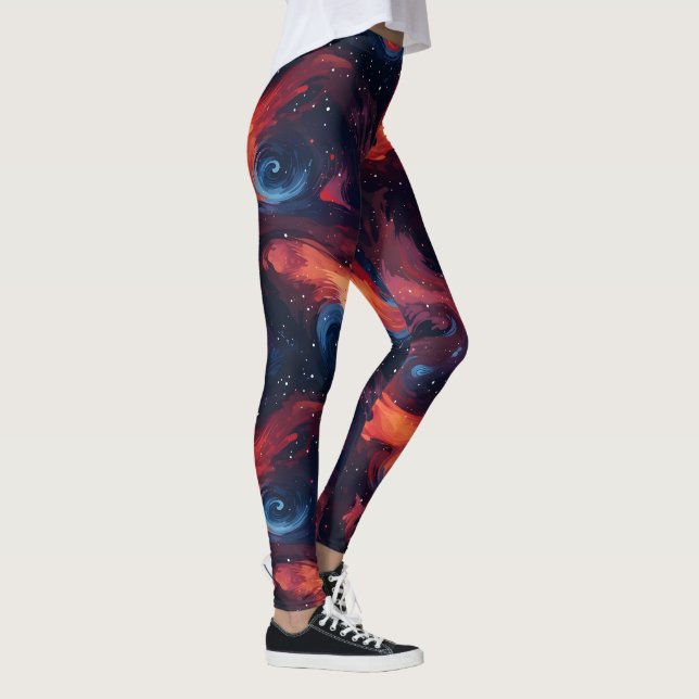 Colourful Galaxy Pattern Leggings (Right)