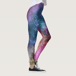 Colourful Galaxy Pattern Leggings
