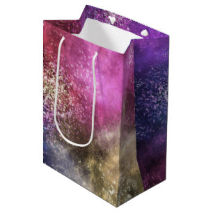 Colourful Galaxy Pattern Medium Gift Bag
