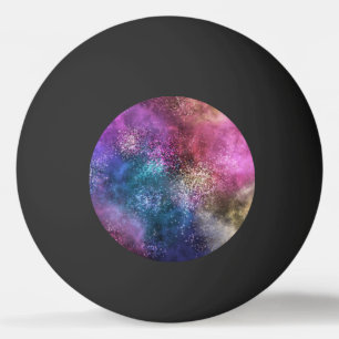 Colourful Galaxy Pattern Ping Pong Ball