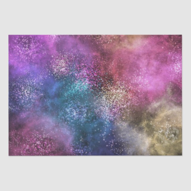 Colourful Galaxy Pattern Tissue Paper (Front)