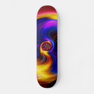 Colourful galaxy skateboard
