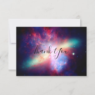 Colourful Galaxy Thank You Card