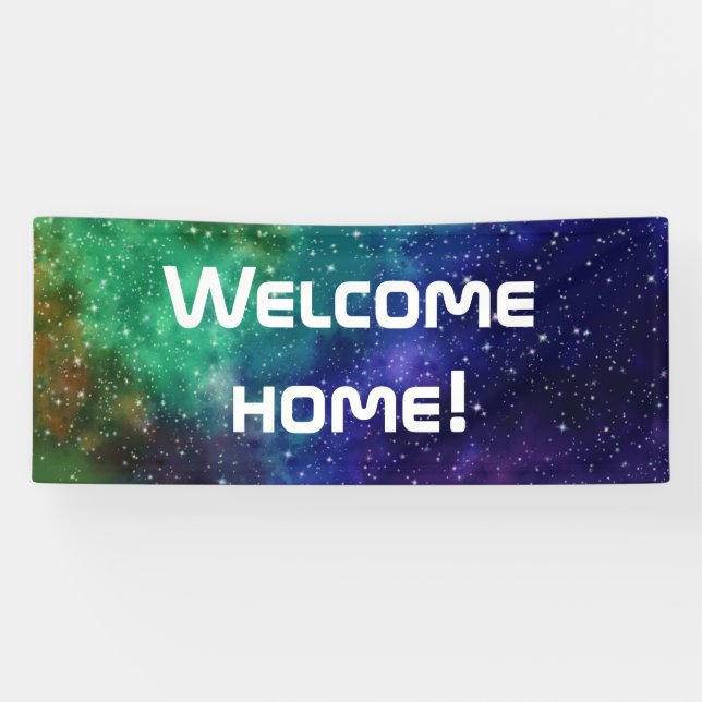 Colourful Galaxy "Welcome Home" Banner (Horizontal)