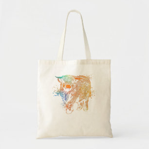 Colourful Galloway Cow - Highland Cattle  Tote Bag