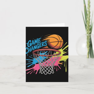 Colourful Game Changers Basketball Tie Dye Colour Card