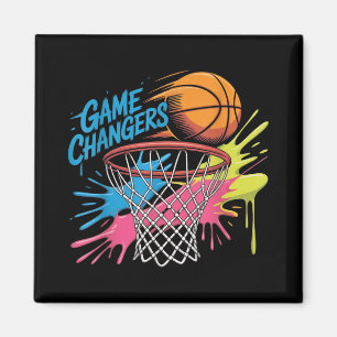 Colourful Game Changers Basketball Tie Dye Colour Magnet