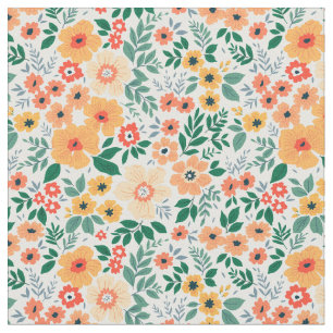 Colourful Garden Bouquet Pattern Fabric