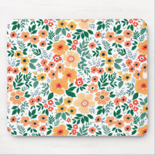 Colourful Garden Bouquet Pattern Mouse Pad