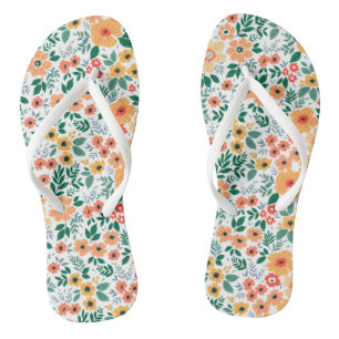 Colourful Garden Bouquet Pattern Thongs