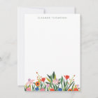 Colourful Garden Floral Personalised Stationery
