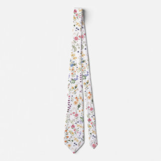 Colourful Garden Flowers Wildflower Spring Meadow Tie