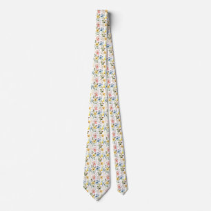 Colourful Garden Flowers Wildflower Spring Meadow Tie