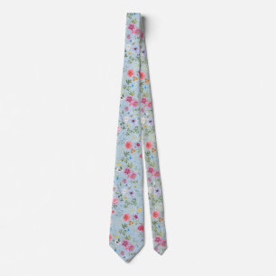 Colourful Garden Flowers Wildflower Spring Meadow Tie