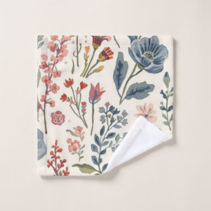 Colourful Garden Flowers Wildflower Spring Meadow Wash Cloth