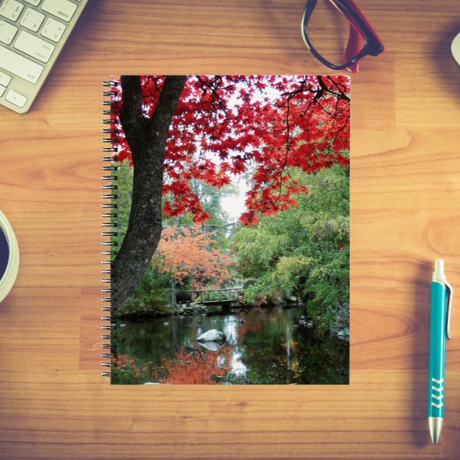 Colourful Garden Pond Seasonal Landscape Notebook (In Situ)