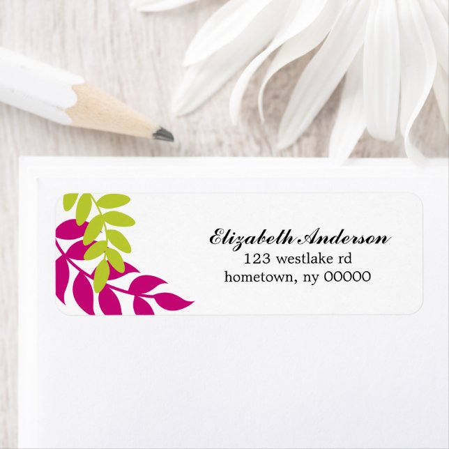 Colourful Garden Return Address Label (Insitu)