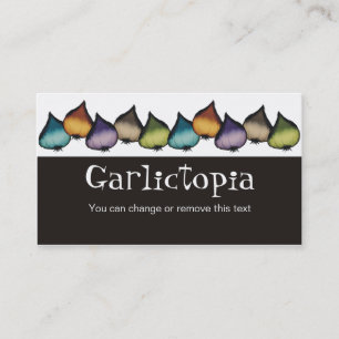 colourful garlic food cooking catering business business card
