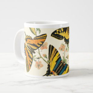 Colourful Gathering of Butterflies and Caterpillar Large Coffee Mug