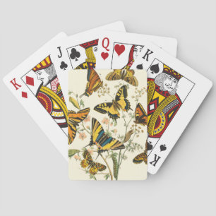 Colourful Gathering of Butterflies and Caterpillar Playing Cards