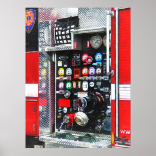 Colourful Gauges on Fire Truck Poster