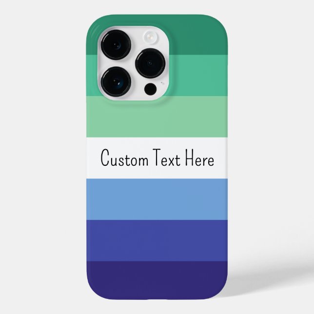 Colourful Gay Flag Custom Text Case-Mate iPhone Case (Back)