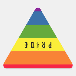 Colourful Gay Rainbow Pride Triangle Triangle Sticker