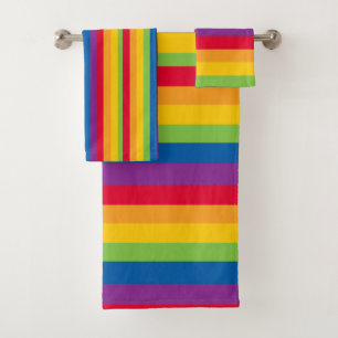 Colourful Gay Stripes Bath Towel Set