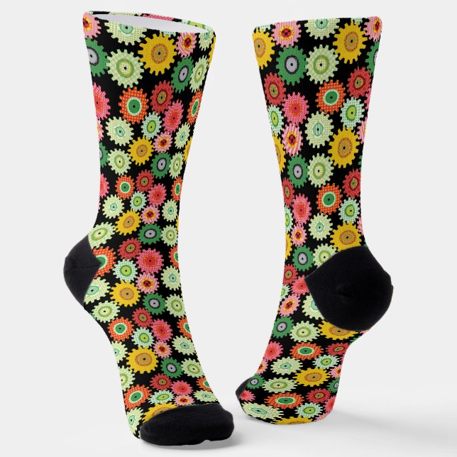 Colourful Gears Socks (Angled)