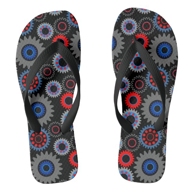 Colourful Gears Thongs (Footbed)
