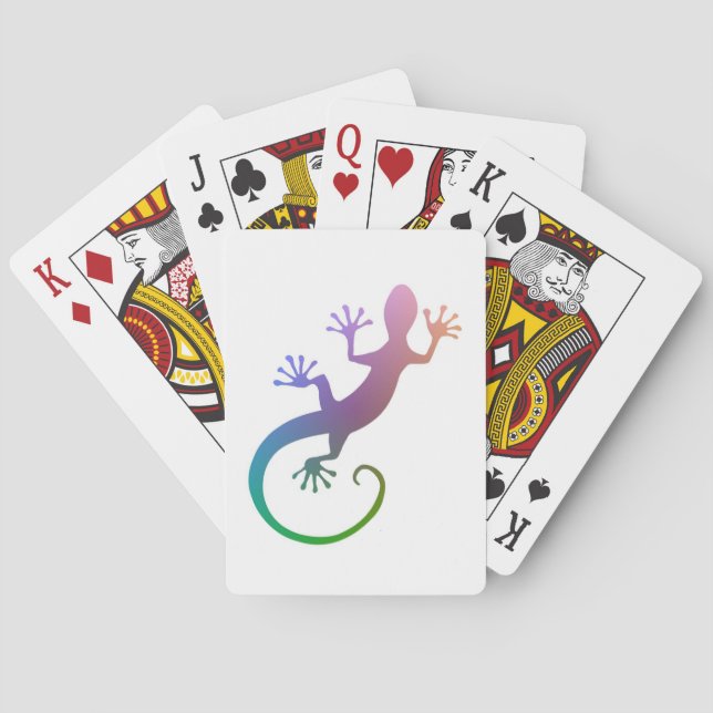 Colourful Gecko Playing Cards (Back)