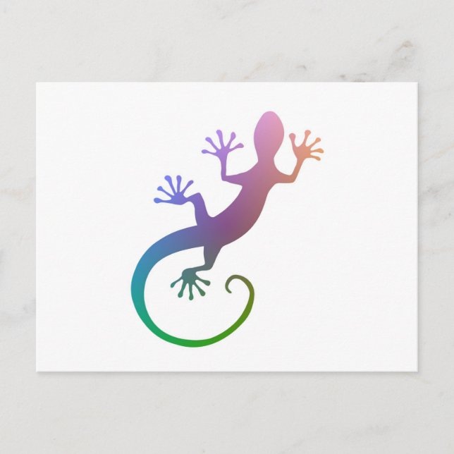 Colourful Gecko Postcard (Front)