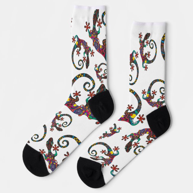 Colourful Gecko Socks (Left)